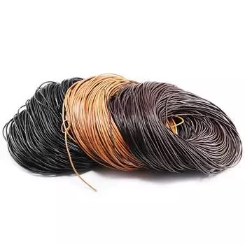 2-5 м/лот 1,5 2 2,5 3 4 5 6 мм 3 цвета из натуральной коровьей кожи круглые стринги шнур DIY фурнитура для браслета веревка для изготовления ювелирных изделий 1.0mm x 2m