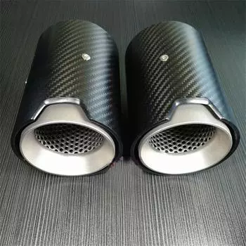 2.5 Matte Carbon Fiber Exhaust Pipe Tip for BMW F83 M5 F10 M6 F12 F13 X5M X6M