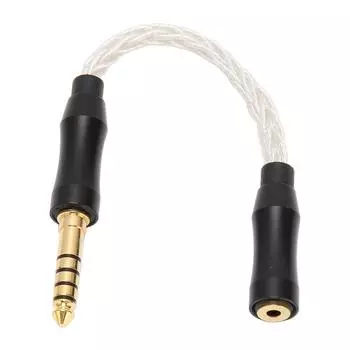 2,5 мм гнездо на 4,4 мм штекер звуковой кабель монокристаллический медный кабель-адаптер для наушников для телефонов серебряный