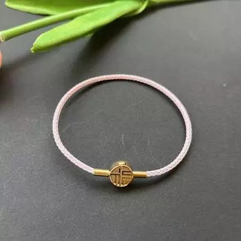 2,5 мм Новогодний символ Фу Проволока из нержавеющей стали Водонепроницаемая пряжка 17CM Pink finished product (3mm thick buckle)