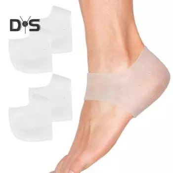 2/5 пары силиконовых защитных накладок для пятки для женщин и мужчин, носимые стельки для пяточной шпоры, уход за ногами, нескользящая и противоизносная, невидимая стелька, защита пятки A бежевый