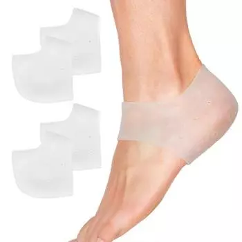 2/5 пары силиконовых защитных накладок для пятки для женщин и мужчин, носимые стельки для пяточной шпоры, уход за ногами, нескользящая и противоизносная, невидимая стелька, защита пятки A