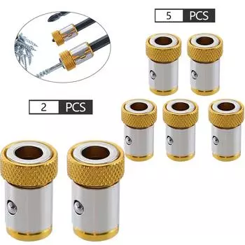 2/5 шт. 1/4 дюйма 6,35 мм S2 отвертка из легированной стали, набор магнитных колец, съемные 2PCS
