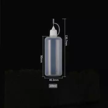 2/5 шт. 5 мл, 10 мл, 20 мл, 30 мл, 50 мл, 60 мл, 100 мл, полиэтиленовый пластиковый флакон-аппликатор с выдавливаемым наконечником, многоразовая пипетка с колпачками для игл 100ml 2pcs