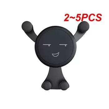 2~5 шт. гравитационный автомобильный держатель для телефона с вентиляционным отверстием, крепление для улыбки и лица, подставка для мобильного телефона с поддержкой GPS для 12