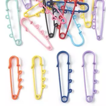 2/5 шт. Цветные 3-дырочные булавки-броши для самостоятельного изготовления украшений, фиксаторов одежды, аксессуаров 2pcs фиолетовый