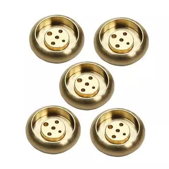 2/5 шт. медный держатель для благовоний с пятью отверстиями держатель для сжигания благовоний мини-украшение для курильницы, чтобы уменьшить беспокойство поднос для благовоний для палочек и 2pcs