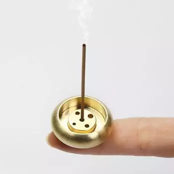 2/5 шт. медный держатель для благовоний, держатель для горящих ароматических палочек с пятью отверстиями, мини-украшение для курильницы, чтобы уменьшить беспокойство, поднос для благовоний для палочек и обратного потока 2pcs