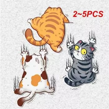 2~5 шт. наклейка на автомобиль для домашних животных с кошкой, привлекательный дизайн, игривые наклейки на кошачью тему, забавные наклейки, модные декоративные аксессуары