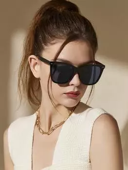 2/5 шт. S Модные квадратные солнцезащитные очки в пластиковой оправе для женщин и мужчин, повседневные солнцезащитные очки, аксессуары для очков.