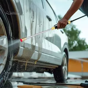 2/5 шт. струйная насадка для мойки с 2/5 различными насадками для садового шланга, мойка высокого давления, распылитель для полива сада, инструменты для мойки автомобилей 2pcs чёрный