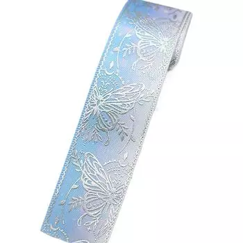 2,5 см*1 м/рулон Градиент Лолита Одежда Несколько цветов Головной убор Шляпа Упаковка Ленты Брошь Значок 9 цветов 1M светло-синий