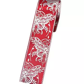 2,5 см*1 м/рулон, многоцветный головной убор, упаковка для шляпы, сделай сам, принт бабочки, одежда Лолиты, градиент, подарочная коробка, 9 цветов 1M вино красного