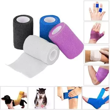 2,5 см * 4,5 м кинезиологическая самоклеящаяся эластичная спортивная лента для оказания первой помощи, эластичная повязка