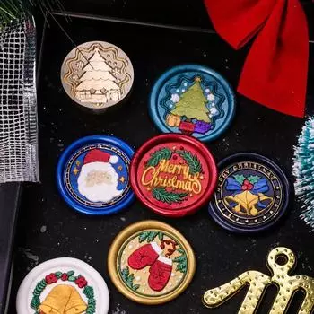 2,5 см для рождественской открытки, печать, журнал, скрапбукинг, украшение для праздничной упаковки подарков, открытки