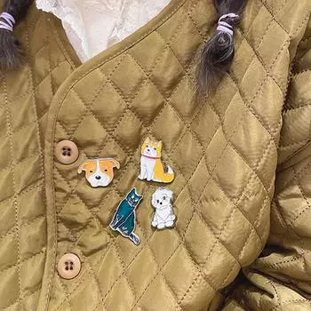 2,5 см одежда, ювелирная сумка, булавка, шляпа, эмблема, корсаж, брошь для собаки, брошь в виде животного из металлического сплава