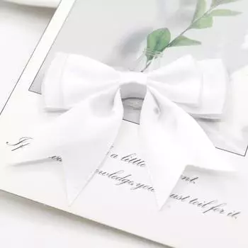 2,5 см полиэстер с двойным ласточкин хвостом бант на талию сделай сам цветок ручной работы JD-DD-Bow-2.5-cm-White