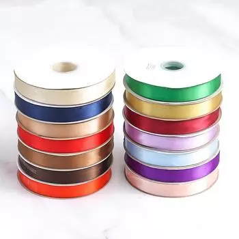 2,5 см полиэстеровый букет цветов Упаковка красочная лента для галстука Подарочная коробка Аксессуары односторонняя лента-бантик Элегантный домашний декор Товары для занятий 2cm*91m