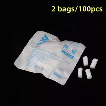 2/5 упаковок кровоостанавливающих тампонов для носа, ватные роллы для гемостаза в стоматологии, ватные палочки для остановки носового кровотечения для детей, быстро останавливают кровотечение 10mm 100pcs