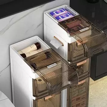 2-5-уровневый слот для ремня безопасности тележка для хранения вещей большой шкаф для хранения вещей ванная комната полка зазор водонепроницаемый прозрачный видимый ящик прикроватный столик