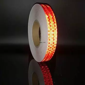2.5cm*50m Shiny Red Reflective Bicycle Stickers Waterproof Safety Tape Warning Adhesive Road Reflectors Strip For Motorcycle Car