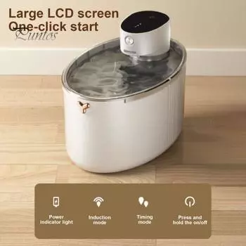 2.5L беспроводной фонтан для кошек с питанием от батареек, автоматический беспроводной фонтан для кошек и собак белый