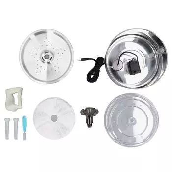 2.5л фонтанчик для воды для кошек 304 нержавеющая сталь автоматический диспенсер для питьевой воды для домашних животных с уровнем воды