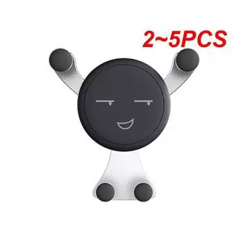 2~5PCS Gravity Car Phone Holder Vent Clip Smile Face Mount Mobile Cell Stand GPS Support For 12