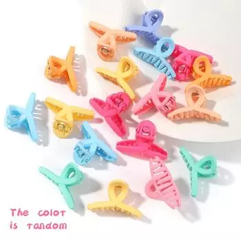 2/5PCS/lot Korean Candy Color Scrub Mini Crab Clip Women Girls Small Hair Claws Kids Sweet Hairpins Hair Clips Hair Accessories 2pcs