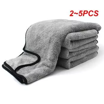 2~5 шт. Микрофибровое полотенце для мытья автомобиля 100X40 см. Безворсовые полотенца для чистки автомобиля. Ультрамягкая салфетка для сушки. Инструменты для ухода за автомобилем. Мойка.