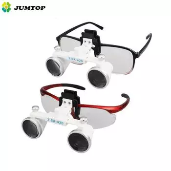 2,5X 3,5X Стоматологическая лупа, очки, регулируемая сверхлегкая бинокулярная лупа для стоматологии, хирургической лупы 2.5X белый