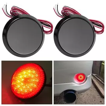 2,68-дюймовый отражатель заднего бампера с дымчатыми линзами, светодиодные противотуманные фонари, стоп-сигналы для Toyota Sienna Corolla Nissan Qashqai Juke Scion xB