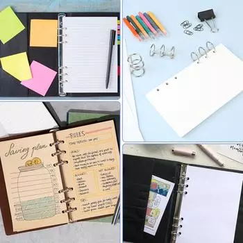 2/6/10 шт. 3 кольца металлические свободные листы скоросшиватели книжные кольца защелкивающиеся разделенные шарнирные для DIY дорожный дневник фотоальбом блокнот переплет корешки 2Pcs золотистый