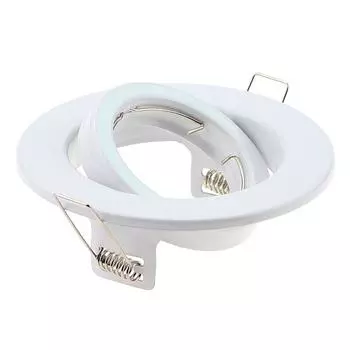 2/6/10 шт. Новый дизайн GU10 гнездо встраиваемая алюминиевая рамка MR16 основание точечного светильника без регулируемого крепления для ламп MR16 GU10 2PCS белый