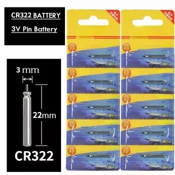 2/6/12 шт. долговечные рыболовные поплавки Батарейки 3 В литиевая штыревая батарея CR322 CR322
