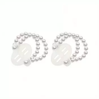 2/6/12 шт. Классический белый DIY свадебный браслет для невесты и подружки невесты из акрила с искусственным жемчугом и цветком на запястье, жемчужная цепочка, аксессуары, украшения для запястья с цветком 2pcs белый