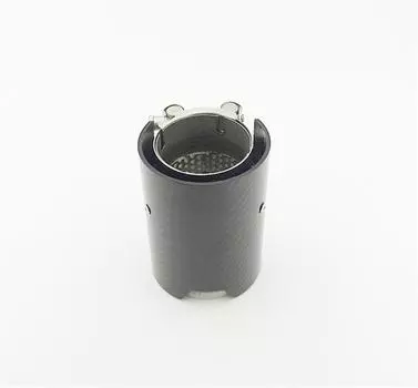 2,6-дюймовая матовая насадка на выхлопную трубу из настоящего углеродного волокна для выхлопной трубы M2 F87 M3 F80 M4 F82 F83 M5 F10 M6 F12 F13 X5M X6M