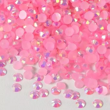 2-6 мм плоское дно смоляное желеобразное сверло для самостоятельного изготовления отверстий для чехлов мобильных телефонов обувь красота одежда нашивка Ab прозрачное сверло для ногтей 6mm 1000pcs/pack 50g розовый