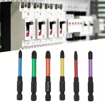 2 6 шт. 65 мм магнитная специальная крестовая отвертка со шлицем из легированной стали для электрика FPH FPZ для розетки, выключателя, ручного инструмента CHINA