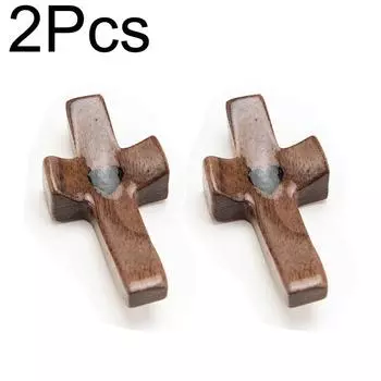 2/6 шт. Большой палец крест пальцем Большой палец крест Рука Ручка Украшение Портативный Деревянный Поощрительный Подарок Держа Крест Снятие Стресса 2PCS