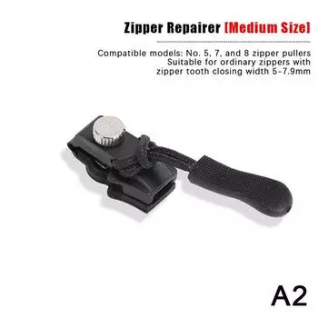 2/6 шт. комплект для ремонта молнии универсальный мгновенный ремонт молнии замена фиксатор скользящие зубцы головка молнии для 3 разных размеров