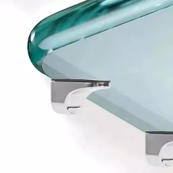 2/6 шт. кронштейн для стеклянной полки из цинкового сплава, настенный кронштейн для ванной комнаты, держатель для регулируемых деревянных полок, стеклянные зажимы 2PC