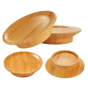 2/6 шт. Круглая бамбуковая подставка под бокал вина, подставка под брызги красного вина, подставка под доску для закусок и бокалов, бамбуковые подставки двойного назначения 2pcs