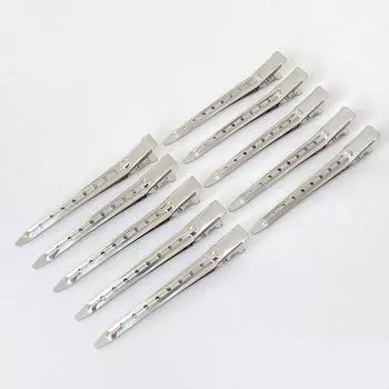 2/6 шт. Металлические серебристые бесшовные зажимы-уточки, не оставляющие заломов, фиксирующие заколки для волос, профессиональные салонные зажимы для локонов для женщин, аксессуары для волос 2Pcs