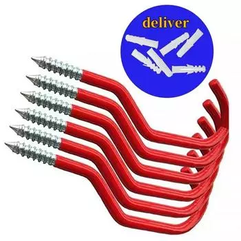 2/6 шт. настенный крючок для велосипеда, прочный металлический крючок, органайзер для гаража, пряжка для парковки велосипеда, садовая, внутренняя, противоскользящая настенная стойка