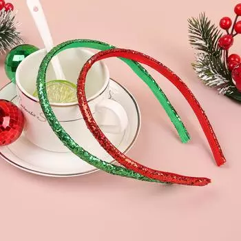 2/6 шт. Рождественские блестящие повязки на голову Сверкающая повязка для волос Повязка на голову Рождественская вечеринка Украшения для волос Аксессуары для женщин девочек