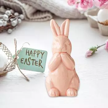 2-6 шт. в упаковке, симпатичная керамическая статуэтка пасхального кролика для стола 2 Pcs