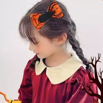 2/6 шт., заколка для волос на Хэллоуин, изысканная работа, заколки для волос с бантом на Хэллоуин, милые аксессуары для волос для девочек и женщин F