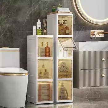 2-6-уровневая тележка с подвесным ремнем, большой шкаф для хранения, полка для ванной комнаты, водонепроницаемая прозрачная видимая коробка, прикроватная тумбочка 2 layer