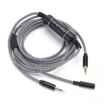 2.6m Audio Cable Extension Male To Female Nylon Braided Capture Card Audio Cable 1 To 2 3.5mm Audio Cable Line for NS Switch/PS4